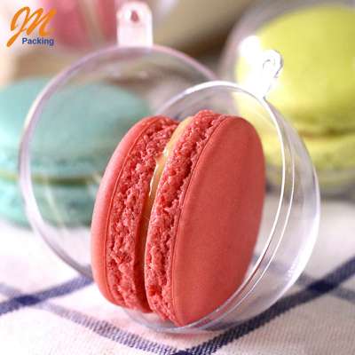 New arrival clear plastic PS round macaron packaging ball box