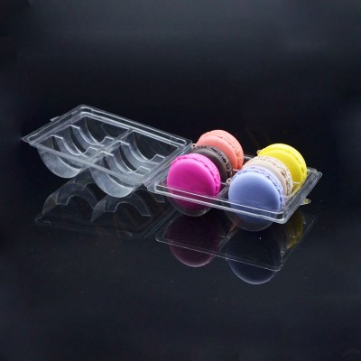 global wholesale plastic macaron packaging box, customized macaron plastic display tray