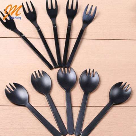 Hard plastic spoon and forks factory supply, hot selling disposable tableware sets